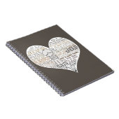 Vul je hart donkerbruin notitieboek (Rechterzijde)