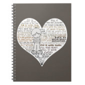 Vul je hart donkerbruin notitieboek (Voorkant)