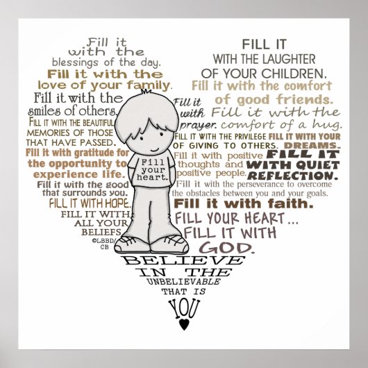 Vul je hart poster (Voorkant)