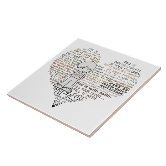 Vul je hart tegeltje (Zijkant)