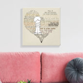 Vul je hart-toon canvas afdruk (Insitu (Woonkamer))