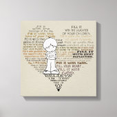 Vul je hart-toon canvas afdruk (Voorkant)