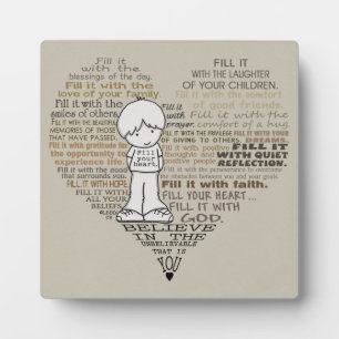 Vul je hart-toon fotoplaat