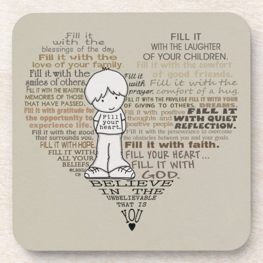 Vul je hart-toon onderzetter (Voorkant)