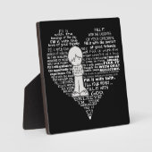 Vul je hart-Witte letters Fotoplaat (Voorkant)