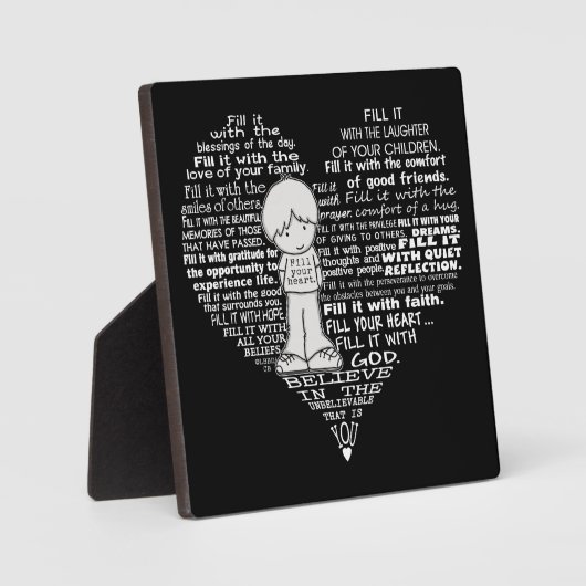 Vul je hartwitte letters fotoplaat (Voorkant)