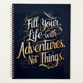 Vul je leven met avonturen, niet met dingen planner (Voorkant)