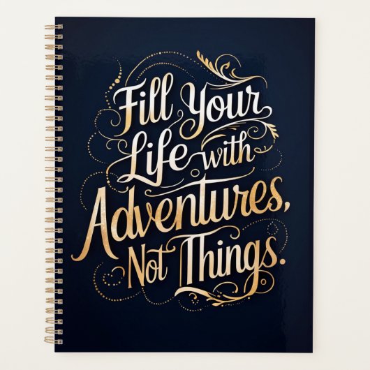 Vul je leven met avonturen, niet met dingen planner (Voorkant)