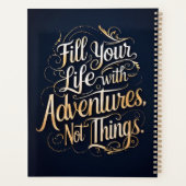 Vul je leven met avonturen, niet met dingen planner (Achterkant)