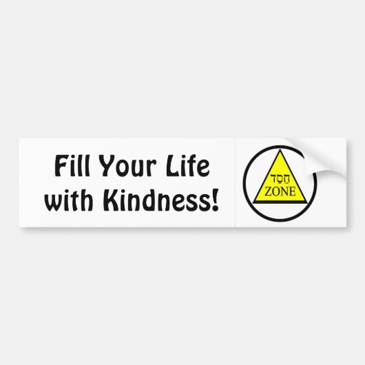 Vul je leven met Kindness! Bumpersticker (Voorkant)