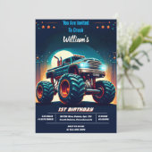 Vul Kinder Jongensauto's Koele Monstervrachtwagen  Kaart (Staand voorkant)