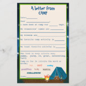Vul Letter in van Camp Bar Camping Stationery (Voorkant)