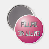 Vul me-Leeg me Roze vaatwasmachine magneet (Voorkant / Achterkant)