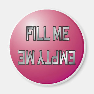 Vul me-Leeg me Roze vaatwasmachine magneet