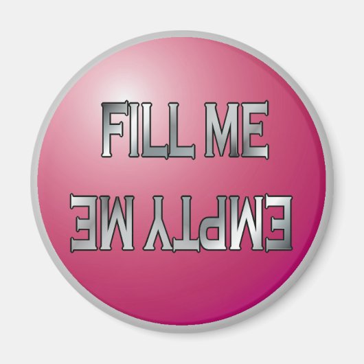 Vul me met mijn roze vaatwasmachine magneet (Voorkant)