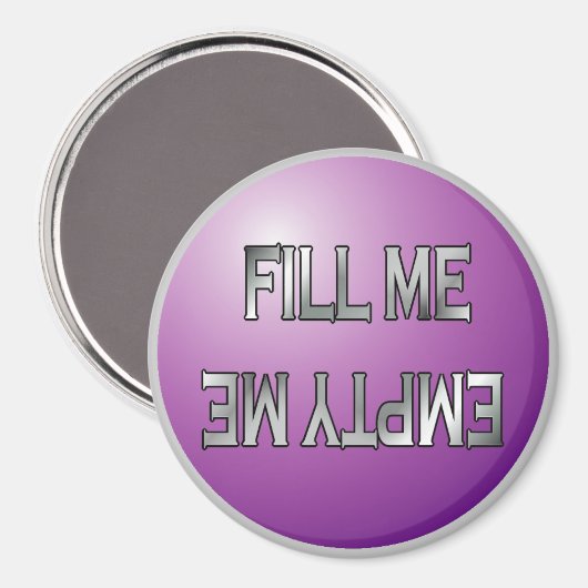 Vul me Paarse vaatwasmachine magneet (Voorkant / Achterkant)