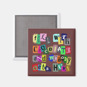 VUL MET CHOCOLADE... MAGNEET (Voorkant / Achterkant)