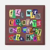 VUL MET CHOCOLADE... MAGNEET (Voorkant)