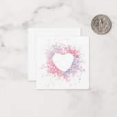 Vul Mijn Hart Plat Notitiekaart Notitiekaartje (Voorkant / Achterkant in situ)