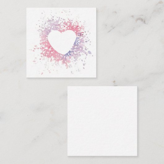 Vul Mijn Hart Plat Notitiekaart Notitiekaartje (Voorkant / Achterkant)