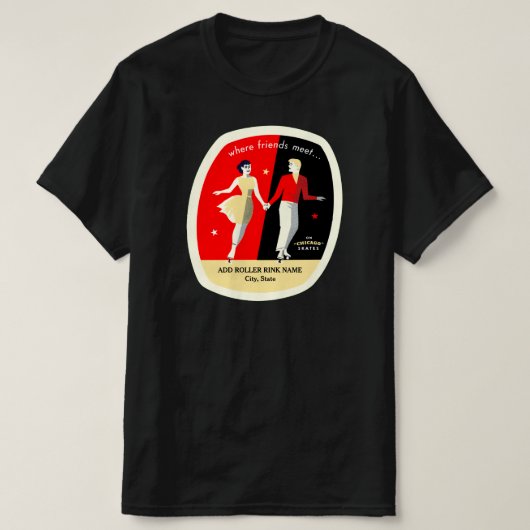 Vul Naam & Stad, Staat van Uw Favoriete Roller in T-shirt (Design voorkant)