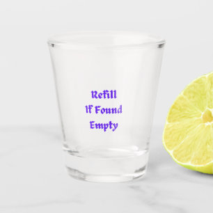 Vul opnieuw als leeg gevonden op een shot glas