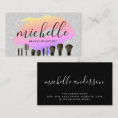 Vul penseel | Kiss Stain | Glitter Visitekaartje (Voorkant / Achterkant)