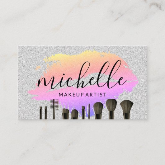 Vul penseel | Kiss Stain | Glitter Visitekaartje (Voorkant)