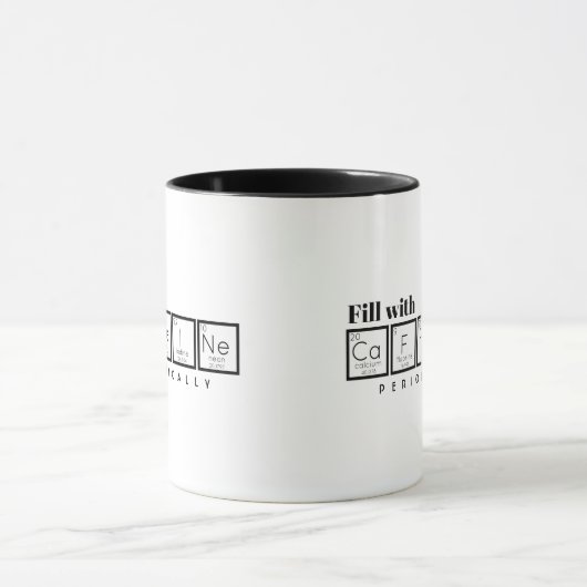 Vul periodiek met cafeïne mok (Midden)