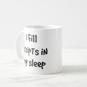 Vul scripts in mijn mok voor slaapkoffie (Voorkant links)