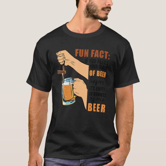 Vul uw glas bier voor nog lege getallen t-shirt (Voorkant)