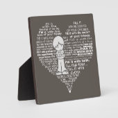 Vul uw hartwitte letters/donkerbruin fotoplaat (Voorkant)