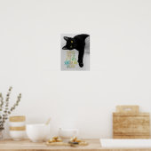 Vul uw Motivatie prijsopgave voor Life Black Cat Poster (Keuken)