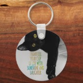 Vul uw Motivatie prijsopgave voor Life Black Cat Sleutelhanger (Voorkant)
