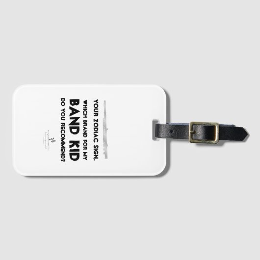 Vul uw Zodiac Sign anti-ISO Wht. Bagagelabel (Voorkant (horizontaal))