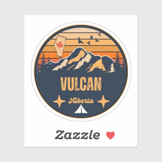 Vulcan, Alberta Sticker (Vel)
