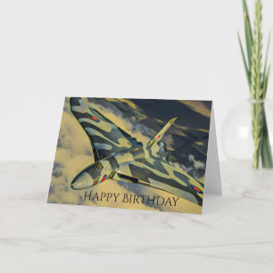 Vulcan Bomber Birthday Card Kaart