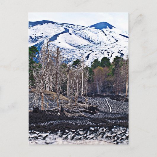 Vulcan Etna op het eiland Sicilië Briefkaart (Voorkant)