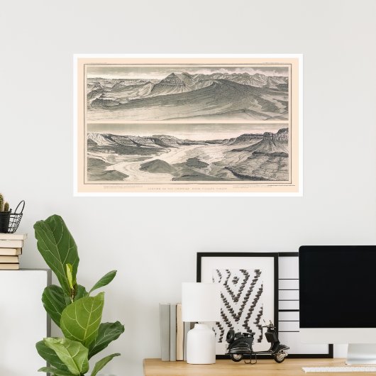 Vulcan Grand Canyon Print door Dutton 1882 (Thuiskantoor)