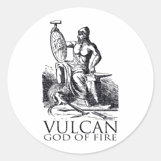 Vulcan Ronde Sticker (Voorkant)