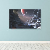 Vulcan (sneeuw) canvas afdruk (Insitu (Houten vloer))