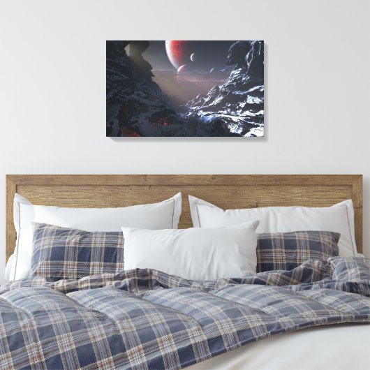 Vulcan (sneeuw) canvas afdruk (Insitu (Slaapkamer))