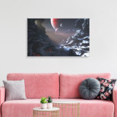 Vulcan (sneeuw) canvas afdruk (Insitu (Woonkamer))