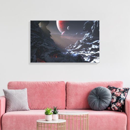 Vulcan (sneeuw) canvas afdruk (Insitu (Woonkamer))