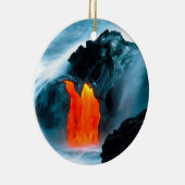 Vulcano Lava-stroom uit Kilauea Hawaii Keramisch Ornament (Rechts)