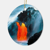 Vulcano Lava-stroom uit Kilauea Hawaii Keramisch Ornament (Links)