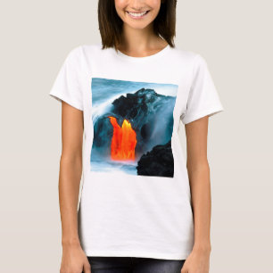 Vulcano Lava-stroom uit Kilauea Hawaii T-shirt