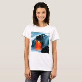 Vulcano Lava-stroom uit Kilauea Hawaii T-shirt (Voorkant volledig)