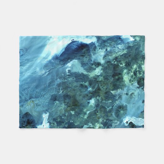 Vulcanoes Satellite Afbeelding Fleece Deken (Voorkant (Horizontaal))
