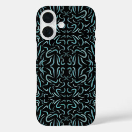 Vulde Vormgeving Ingevuld Met Aquatische Kleuren iPhone 16 Hoesje